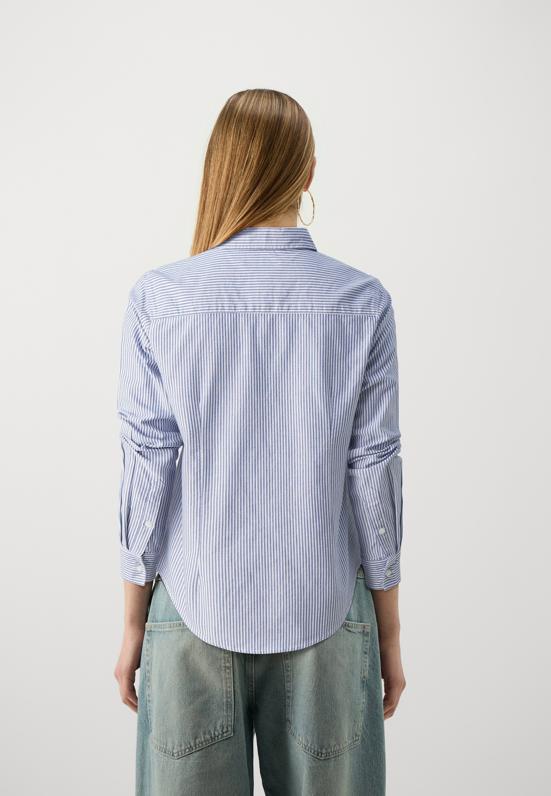Chemise Gina Tricot JESSIE - Chemisier boutonné - bleu cobalt/blanc