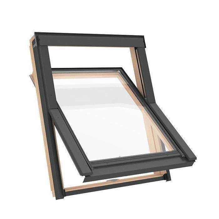 SOLSTRO AVY B900 M4A Dakraam (78 x 98 cm) naturel grenen afwerking, ventilatieklep - zonder afdichting