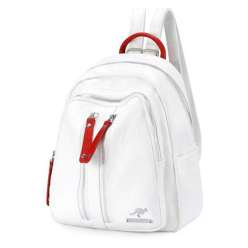 Sac à dos à panneaux pour femme, design multipoches, sac d'école/de voyage, sac à dos tendance pour femme, bolsos de mujer