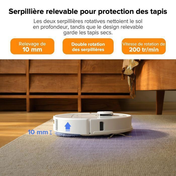 Roborock Qrevo Pro Robot Vacuum Cleaner and Mop, with 60°C steam cleaning, Upgrade from the Qrevo S/S7 Max Ultra, Hot Water Mopping