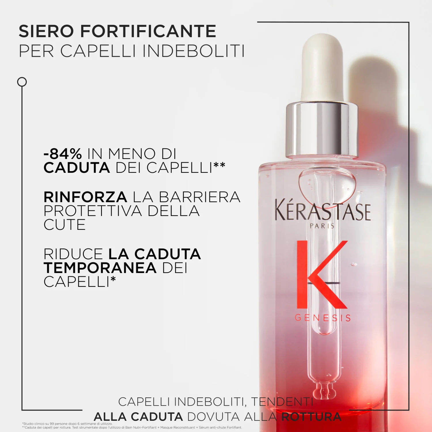 Genesis Sérum Anti-Chute Fortifiant - Siero Capelli, Trattamento Anticaduta Capelli