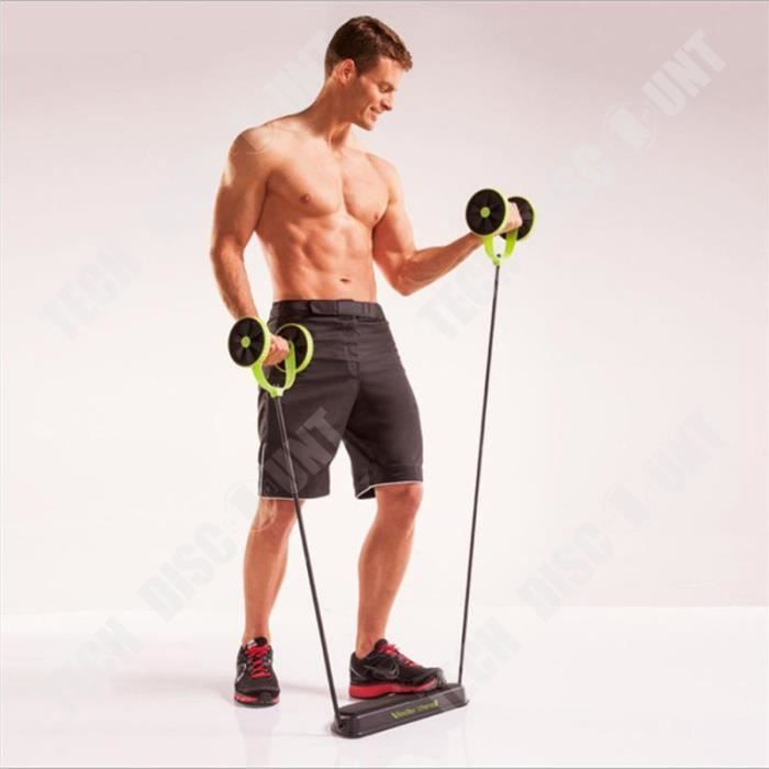 Ejercitador abdominal - TD® - Rueda abdominal multifuncional - Verde - Uso regular - Unisex