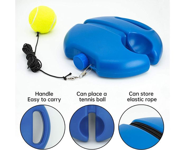 Balle de rebond pour entraîneur de tennis, équipement d'entraînement de tennis en solo, outil d'entraînement de tennis portable