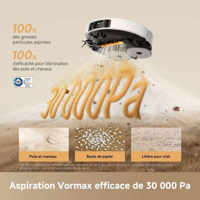 Dreame L50s Pro Ultra - Robot aspirapolvere e lavapavimenti, aspirazione 30kPa, svuotamento automatico ogni 100 ore, lavaggio ad alta temperatura