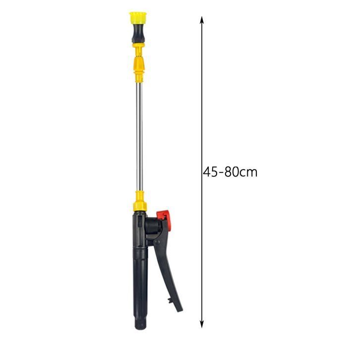 Lanza y boquilla telescópica - AIMOONSA - 45-80 cm - Acero inoxidable - Ajustable - Mango ergonómico