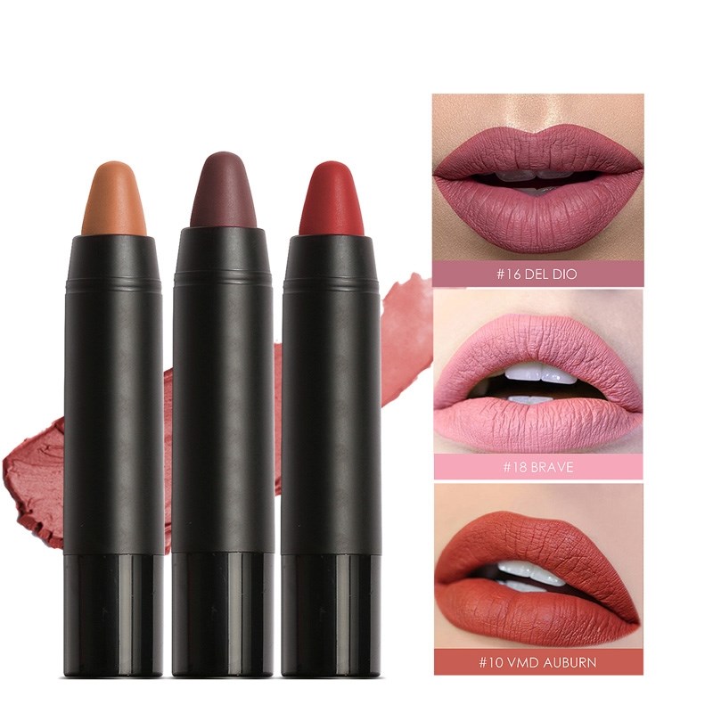 Labiales mate de 19 colores, resistentes al agua, fáciles de usar, maquillaje mate.