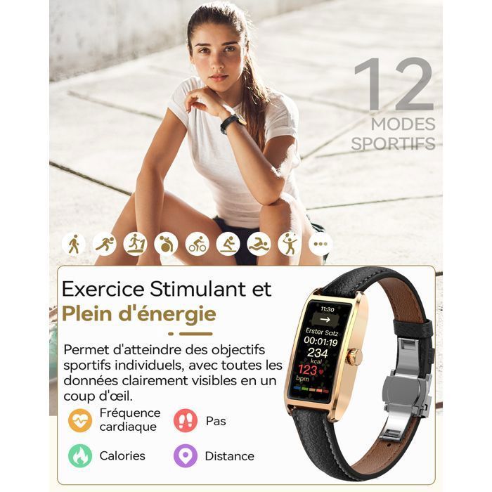 AIMIUVEI Women's Smartwatch, Bluetooth 5.3 Calling, 2 Straps, Feminine Function, Sleep Tracker, SpO2 Monitor, Waterproof