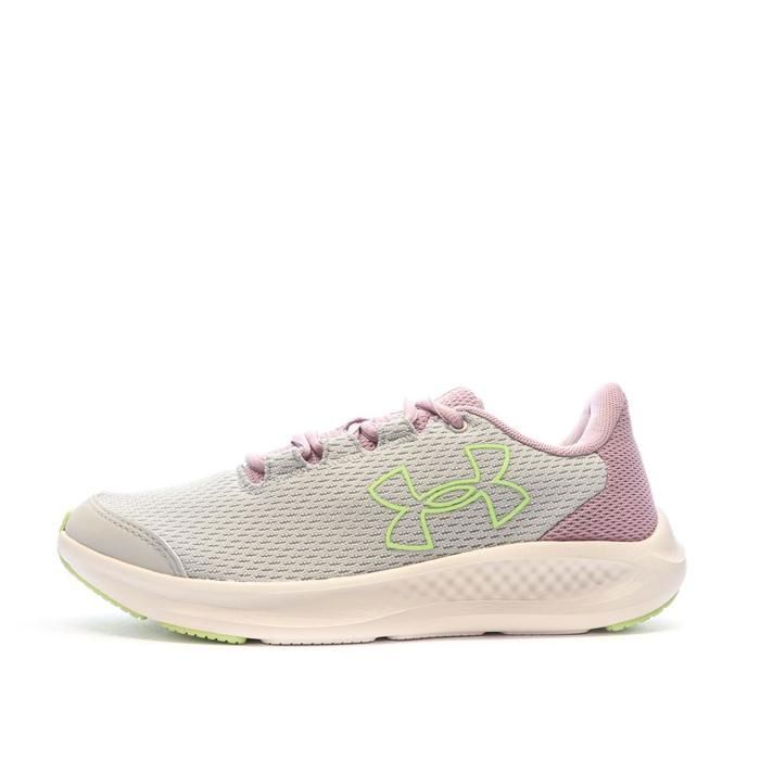 Zapatillas de running Under Armour Charged Pursuit 3 para mujer, gris/rosa