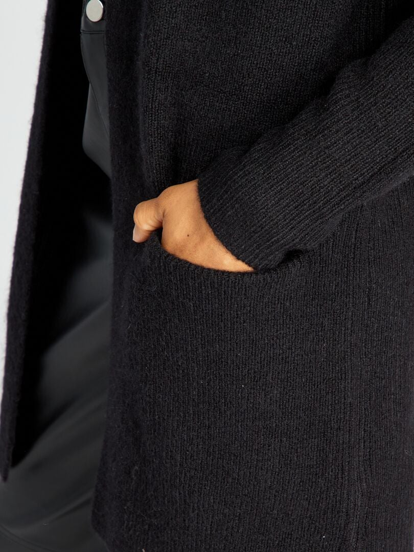 Gebreid vest - zwart