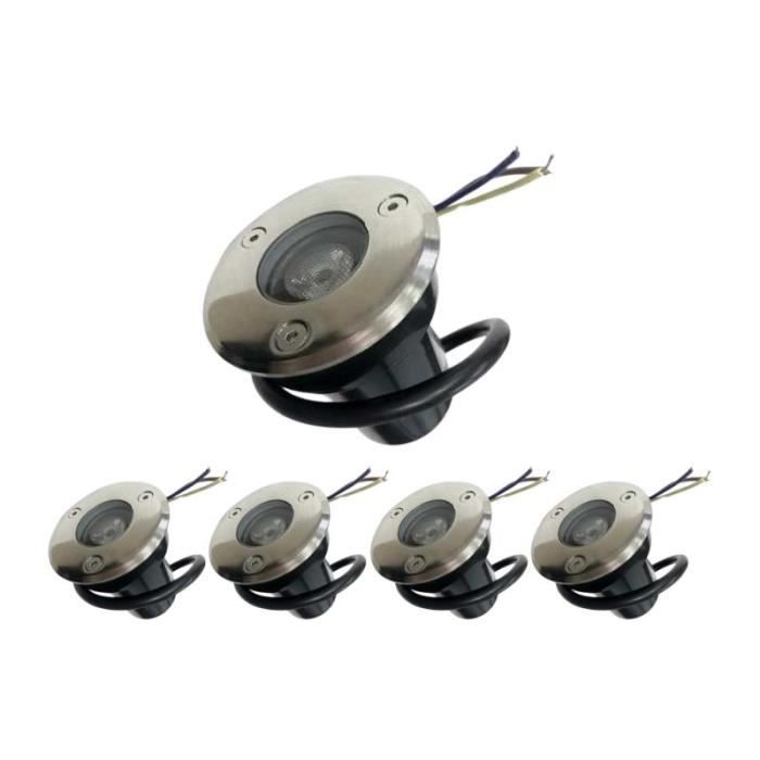 Focos LED empotrables para exteriores Silumen IP65 220V 3W Ángulo de haz de 45° (Paquete de 5) - Blanco cálido 2300k - 3500k