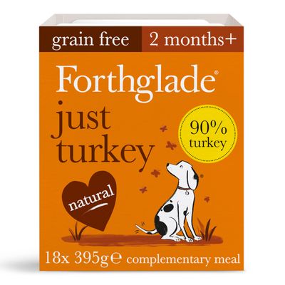 Forthglade Just Grain-Free Natürliches Nassfutter für Hunde – Nur Truthahn