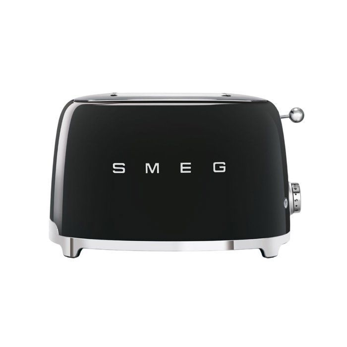 Tostapane SMEG TSF01BLEU nero - 2 fessure extra larghe - Vassoio raccogli briciole rimovibile