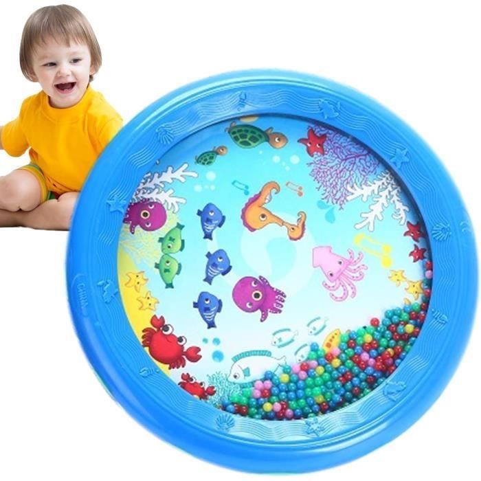Instrumento musical - Tambor oceánico - 17x17 cm - Azul - Para niños a partir de 3 años