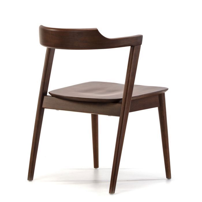 Pack 2 chaises Venus, Couleur Noyer, Bois Massif, 58 cm x 57,5 cm x 76 cm