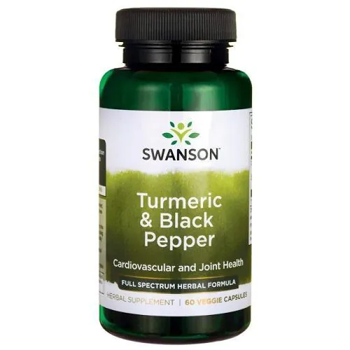 Swanson Full Spectrum Turmeric i Czarny Pieprz Kapsułki