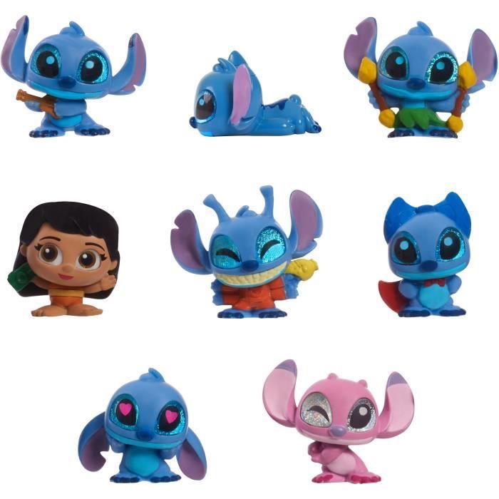 Doorables Stitch Coffret collector, Doorables Disney, 8 figurines exclusives dont 1 rare à collectionner de 3,8 cm, Dès 5 ans