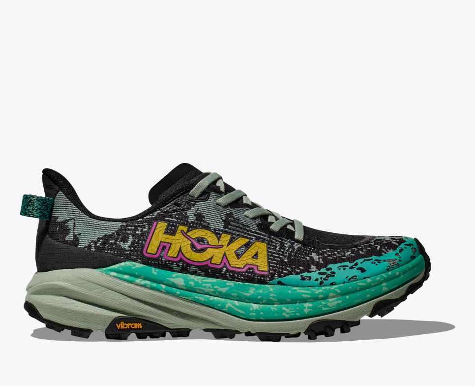 HOKA Speedgoat 6 Nero / Aloe Vera
