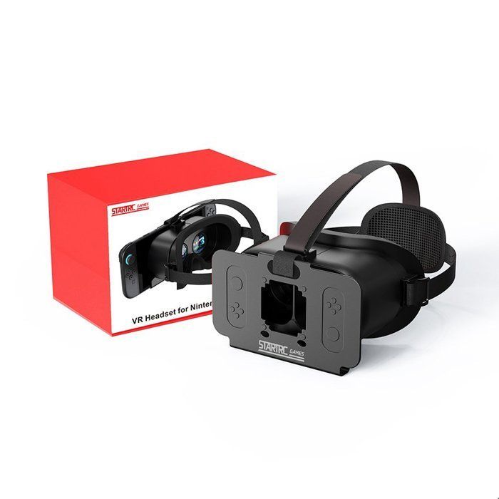 Casque VR pour Nintendo Switch 2 - Confortable & Réglable - Compatible Lunettes - HD 3D - Noir