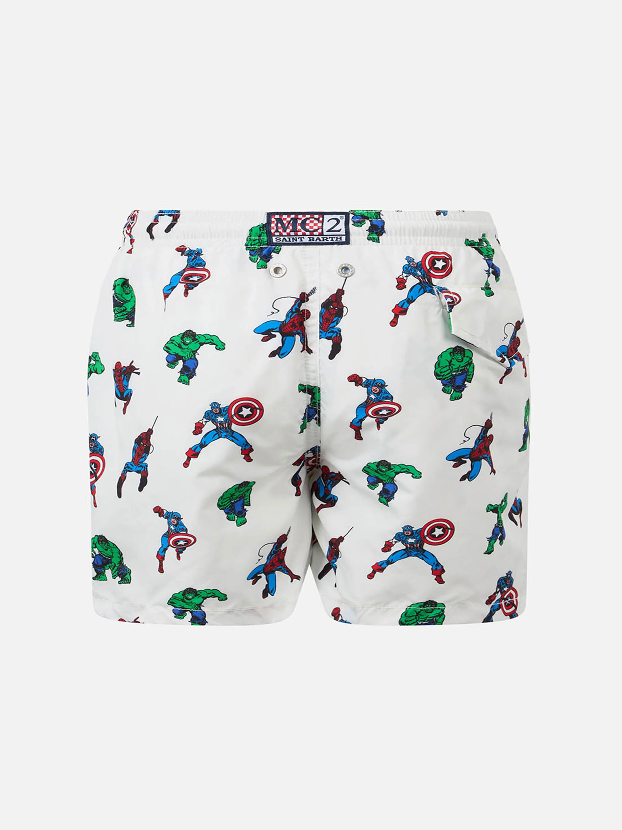 Costume da bagno da bambino in tessuto leggero Jean Lighting con stamp