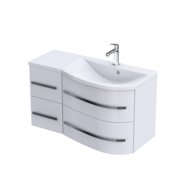 Oristo Szafka pod umywalkę 90 cm OPAL biała prawa