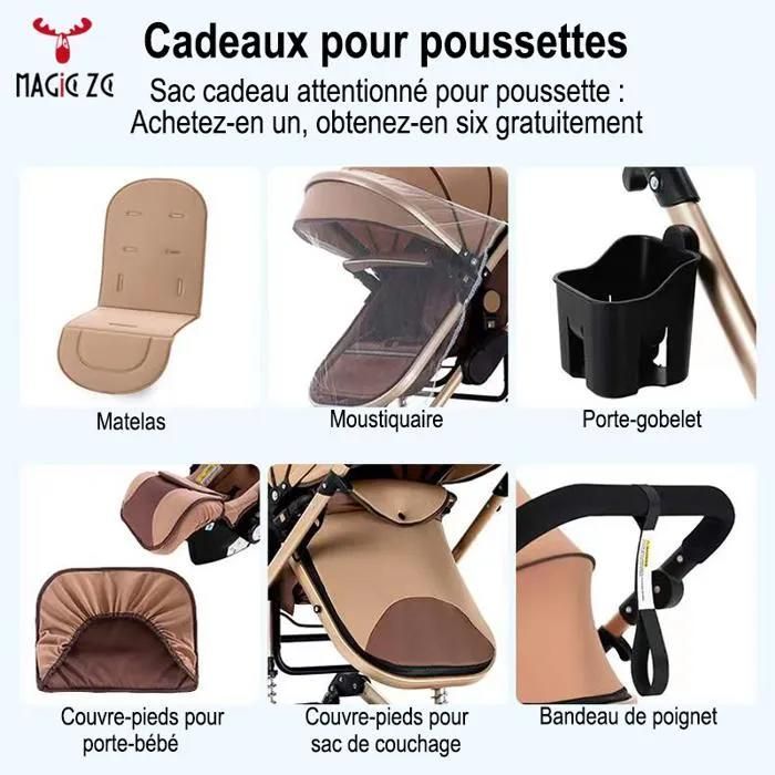 3-in-1 Stroller, Travel System, Baby Stroller, Bright Red, 5-Point Harness Safety, MagicZC
