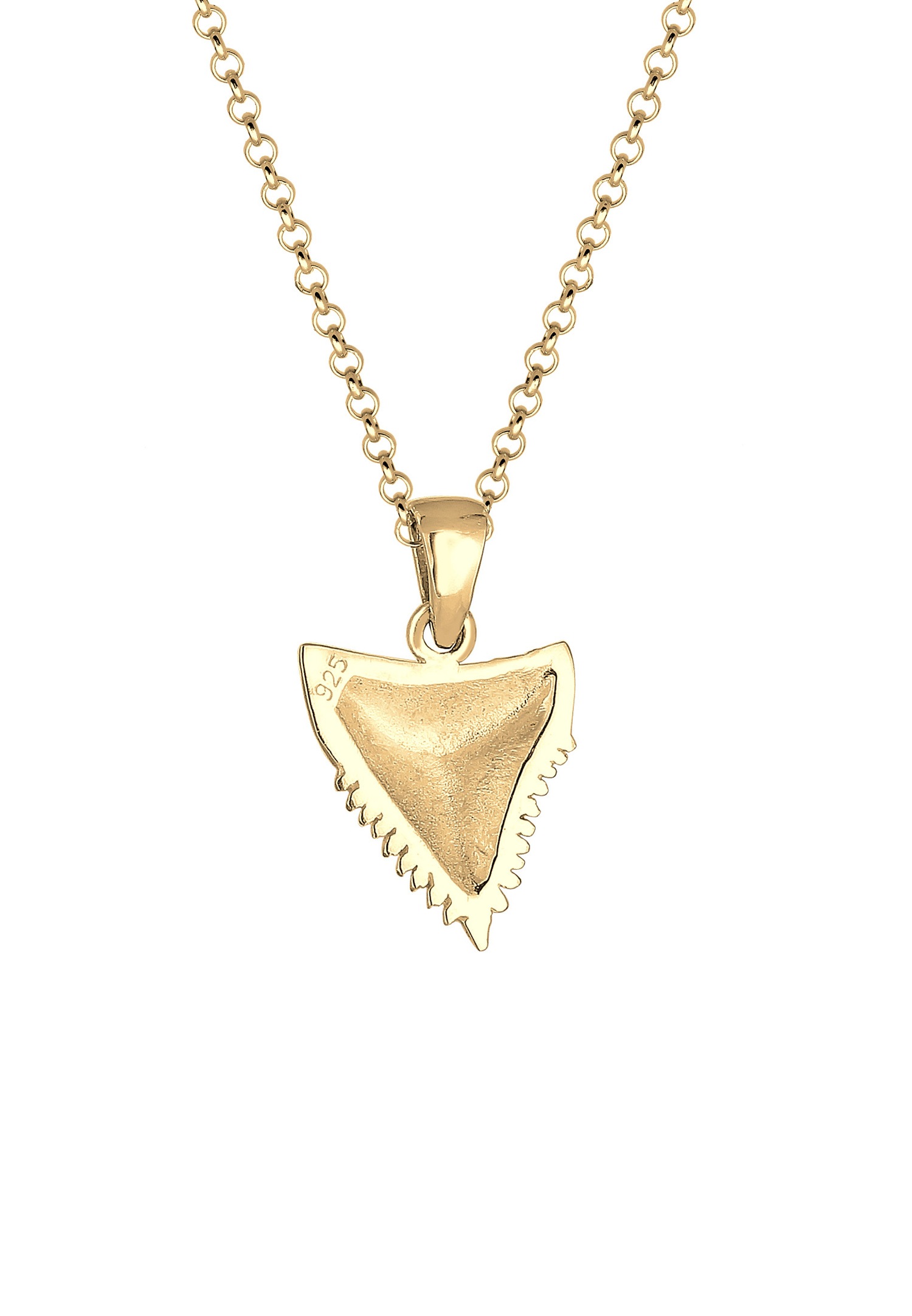 Elli Femmes pendentif dent dans la tendance Tusk en argent sterling 925 plaqué or