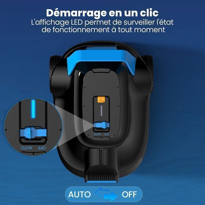 Robô de piscina sem fio AIRROBO CP02, para paredes e linha d'água, 120 minutos de autonomia, forte poder de sucção.