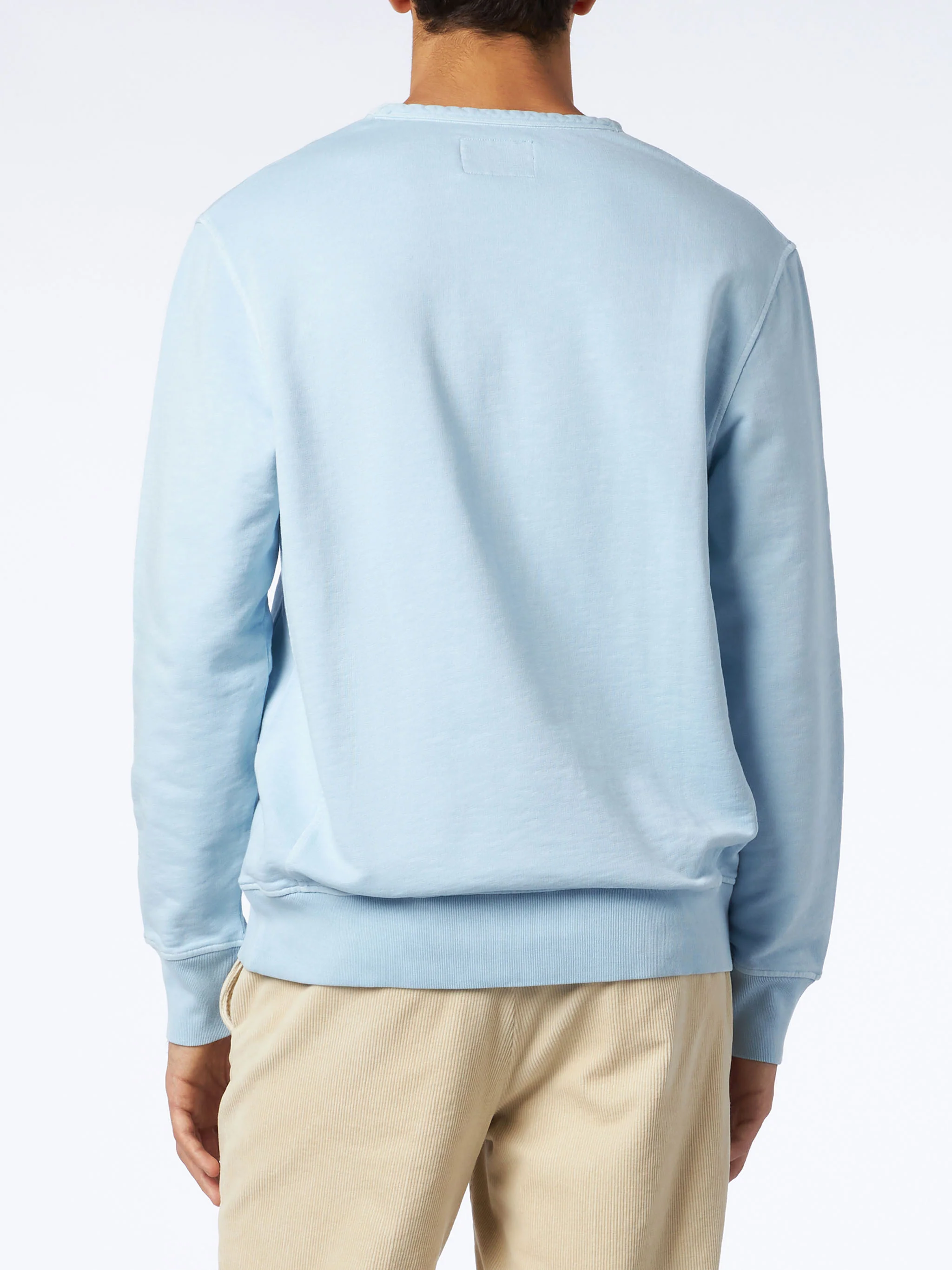 Blauwe sweater Koning van het strand