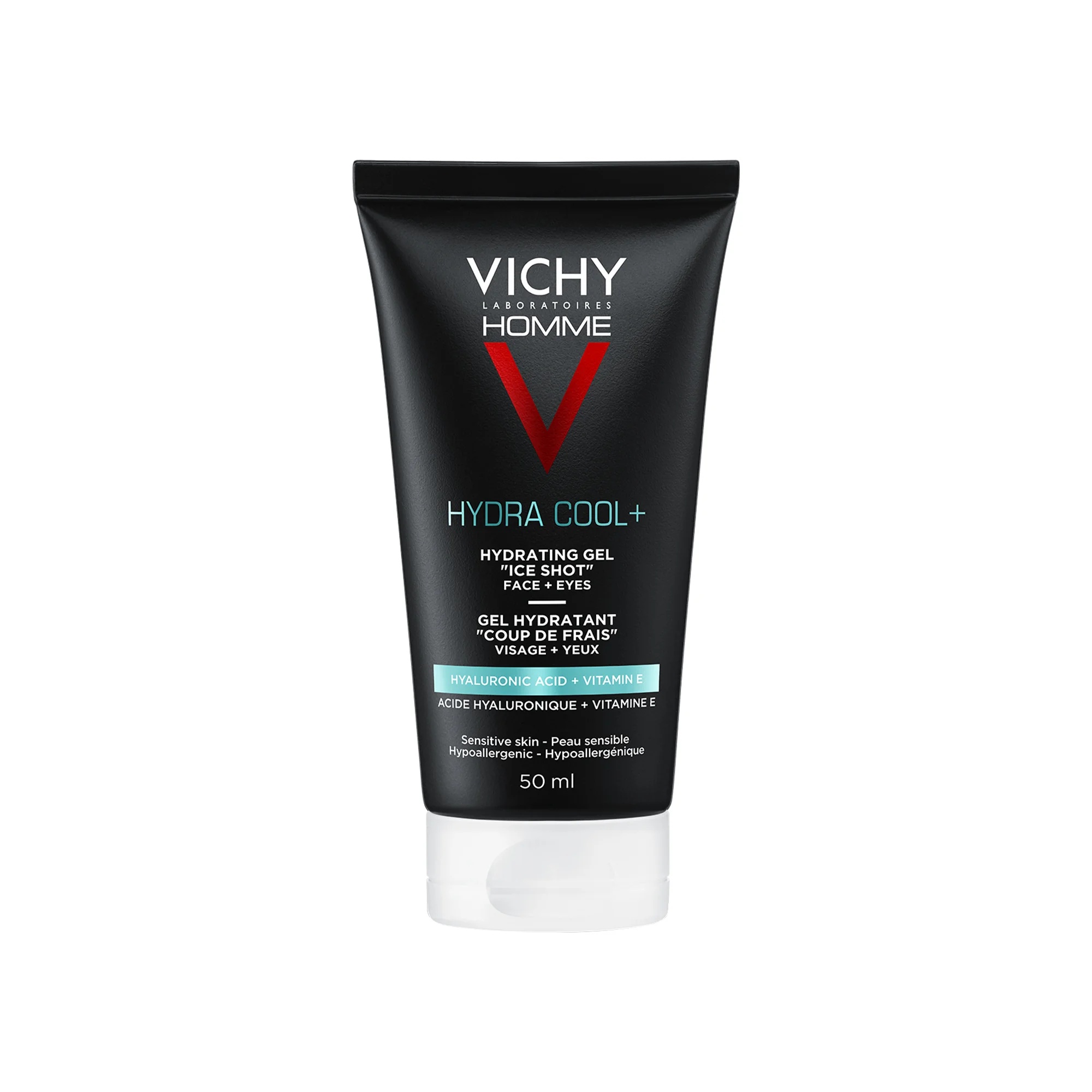 VICHY Vichy Homme Hydra Cool+ Ice Effect hydraterende gel 50 ml Gezichtscrème voor mannen