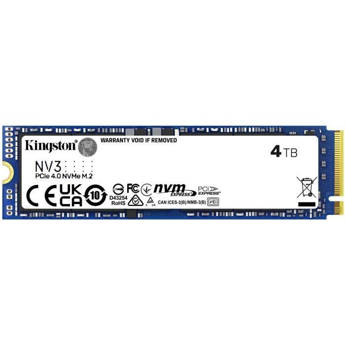 KINGSTON - NV3 - Internal SSD - 4 TB - PCIe 4.0 NVMe M.2 2280