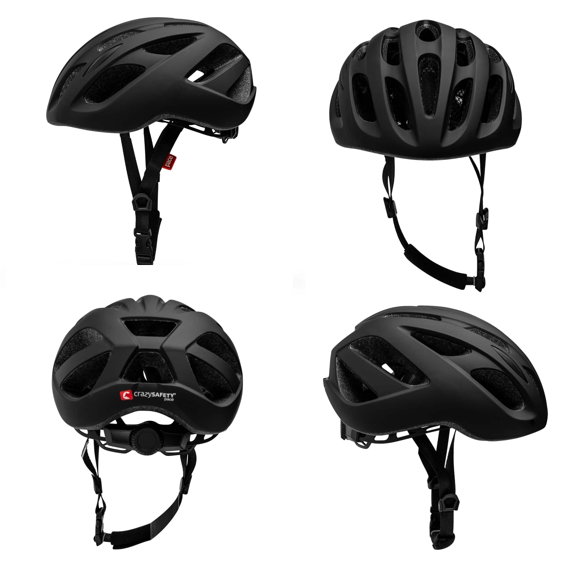  Casco De Bici De Carretera Urbana Mate Crazy Safety