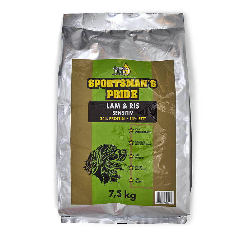 Sportsmans hundfoder 7,5 kg lamm/ris, Sportsmans Pride