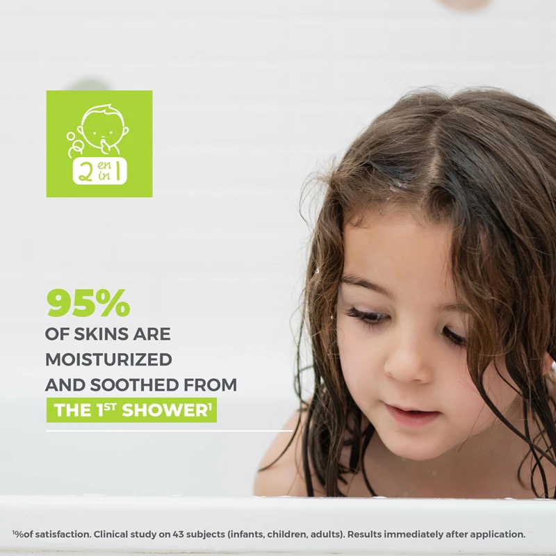 A-Derma Exomega Control 2 v 1 emolientni čistilni gel za prhanje za suho in atopično kožo