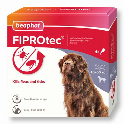 beaphar FIPROtec® Tratamiento tópico antipulgas y garrapatas para perros - XL (>40 kg)