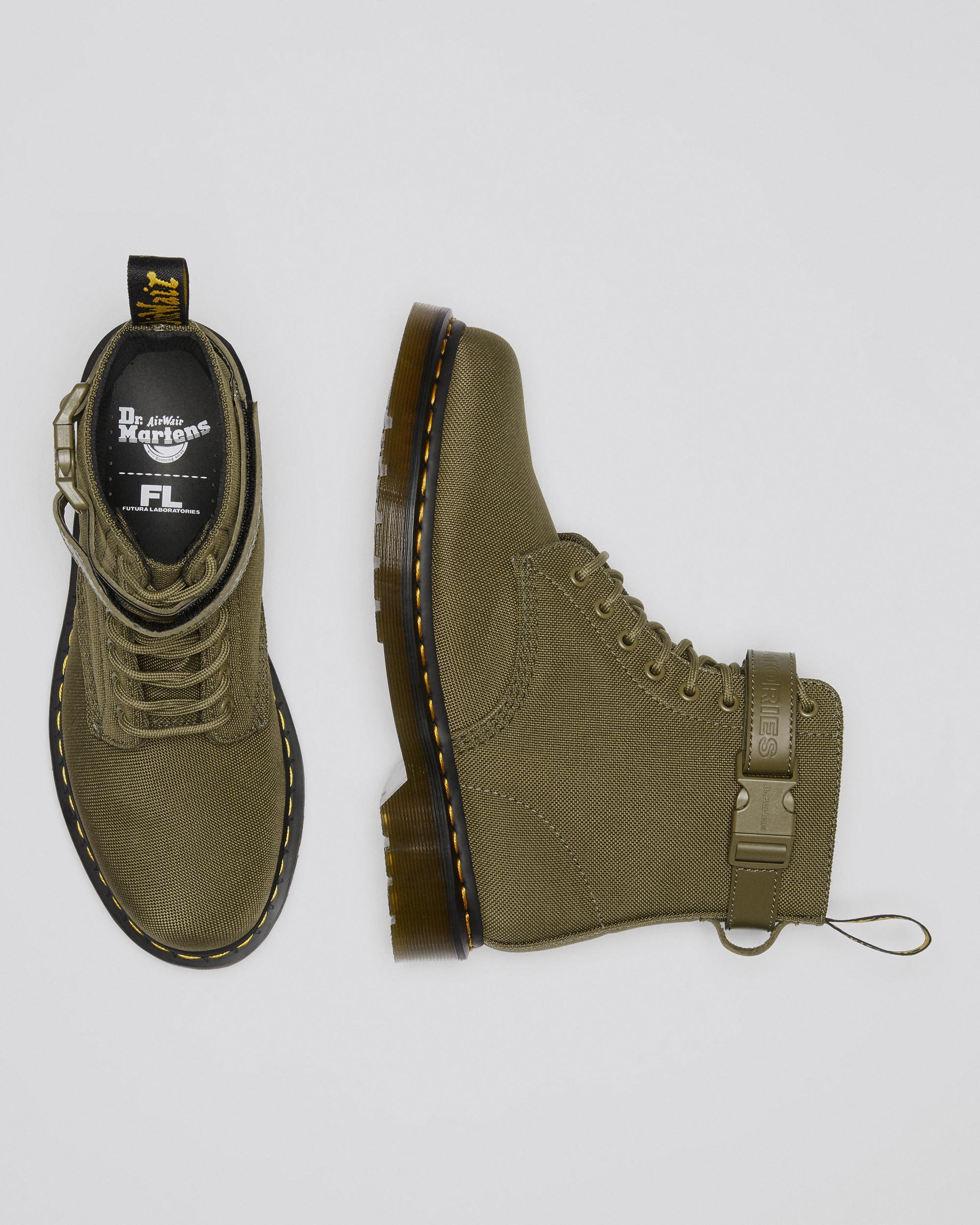 1460 Futura Olive Strap Lace Up Boots