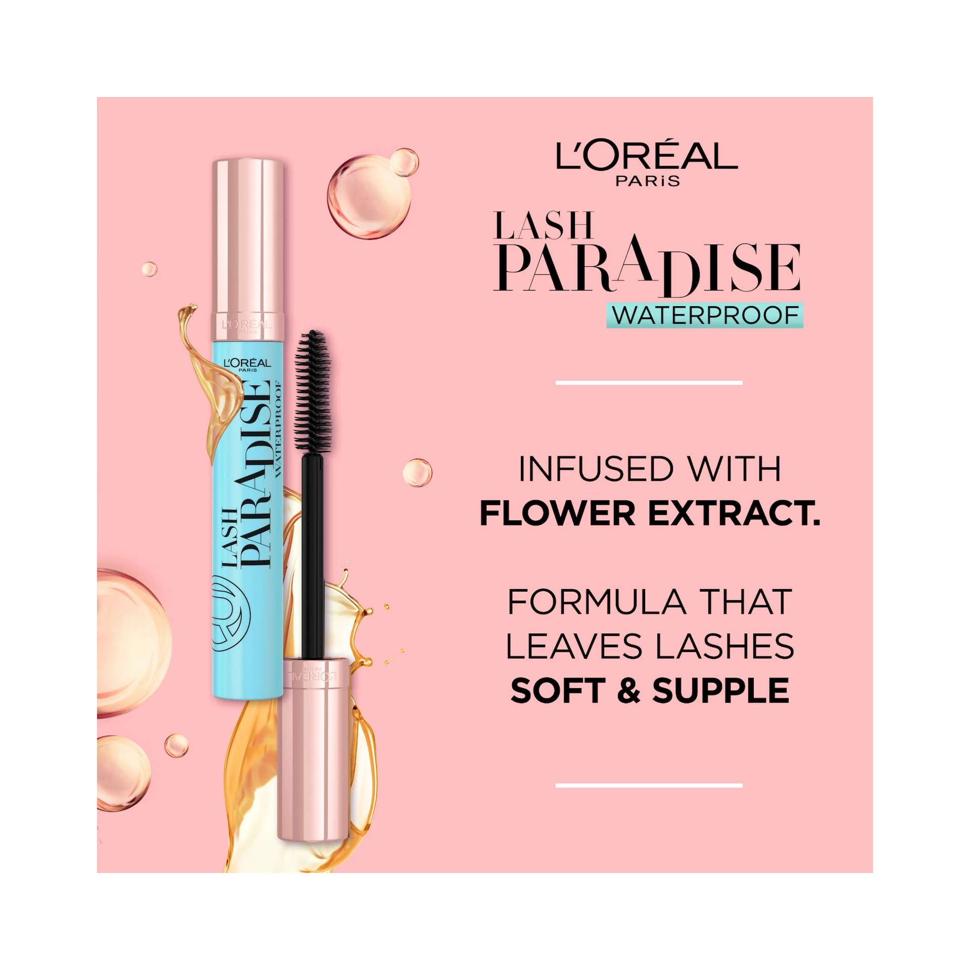 Lash Paradise vízálló szempillaspirál fekete - L'Oréal Paris