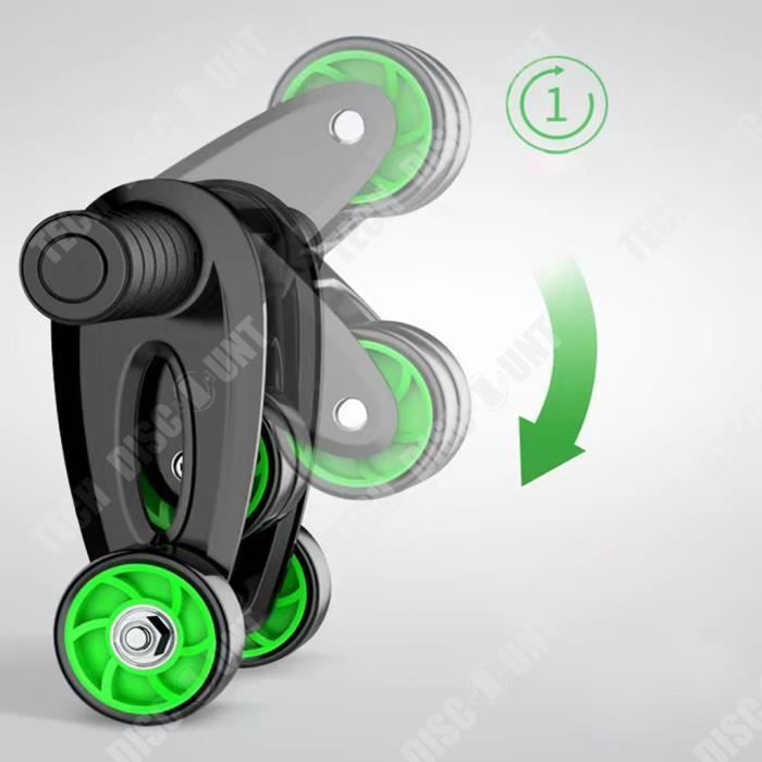 Rueda abdominal - TD® - 4 ruedas - Plegable - Silenciosa - Equipo de fitness