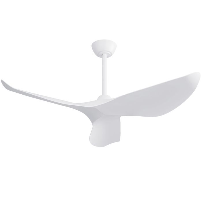 Ventilador de teto reversível de 96,5 cm (38 polegadas), 3 pás, 6 velocidades, controle remoto e timer, motor DC, branco