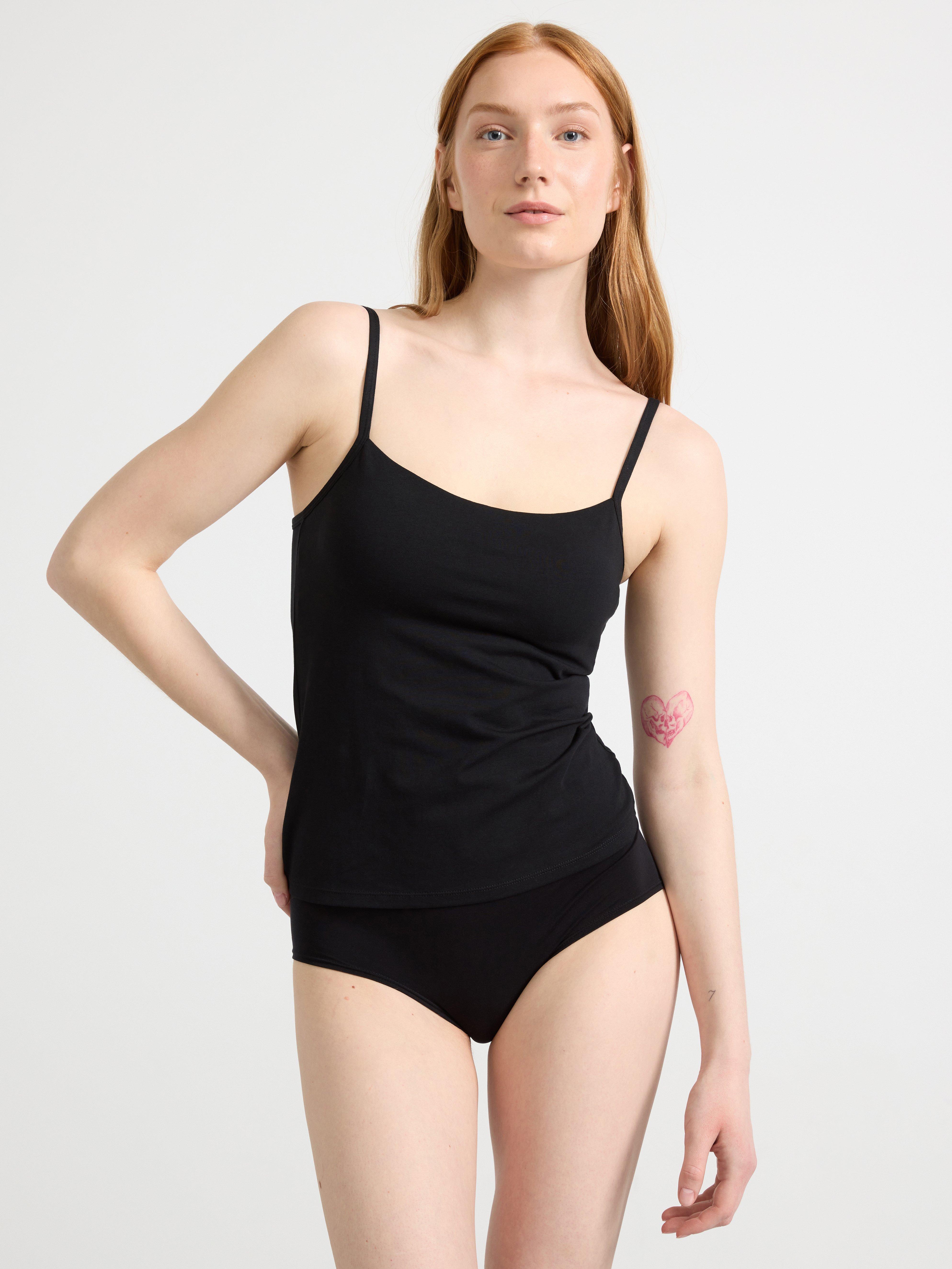 Débardeur noir avec soutien-gorge intégré