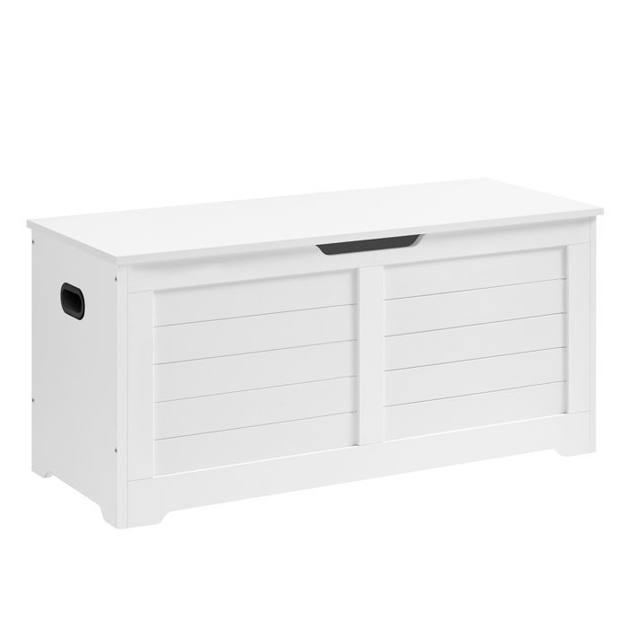 Coffre de Rangement Intérieur VASAGLE - Style Grange - 100 x 40 x 46 cm - Blanc