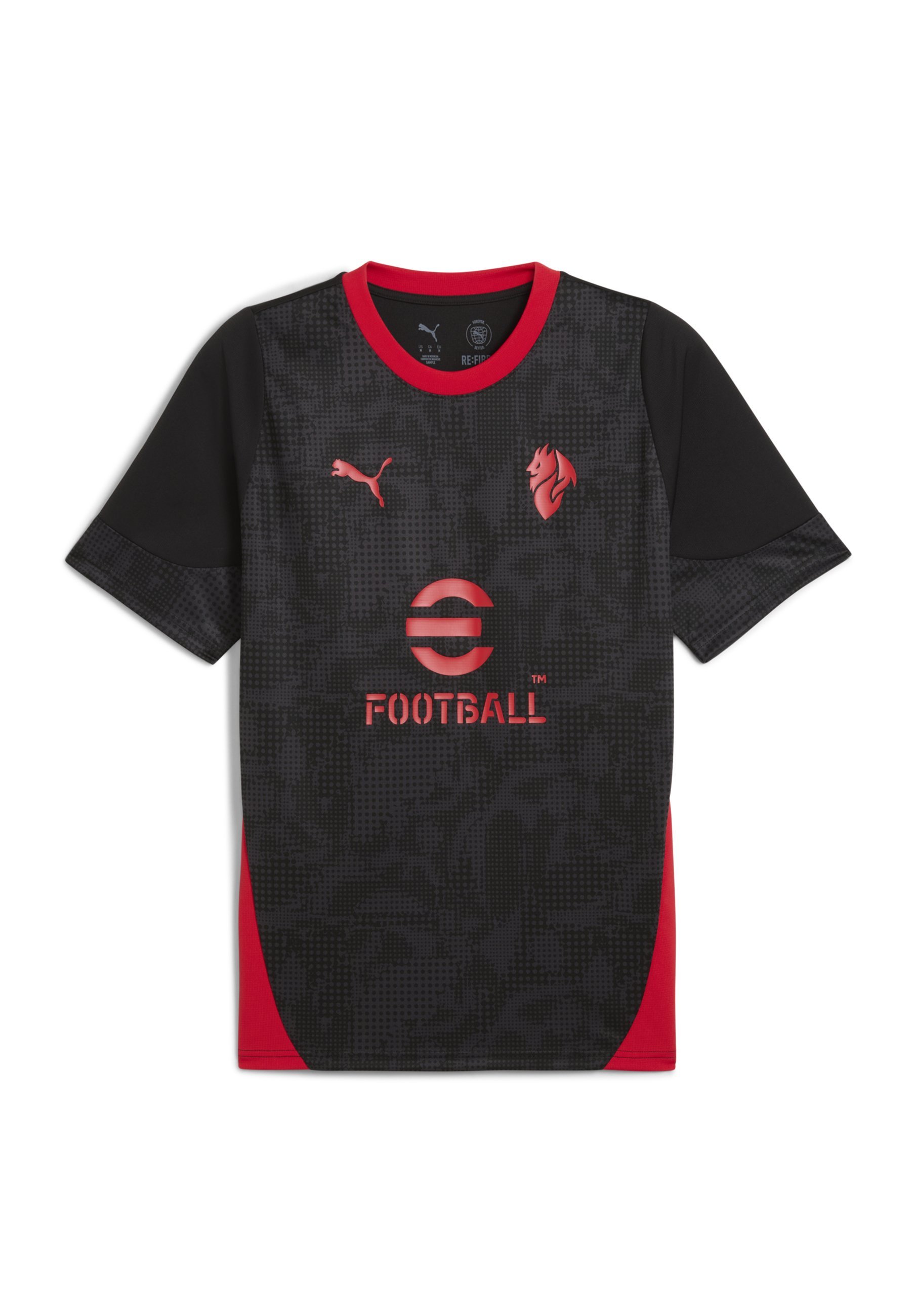 Maglia da calcio Puma ACM TRAINING - nera per sempre rossa