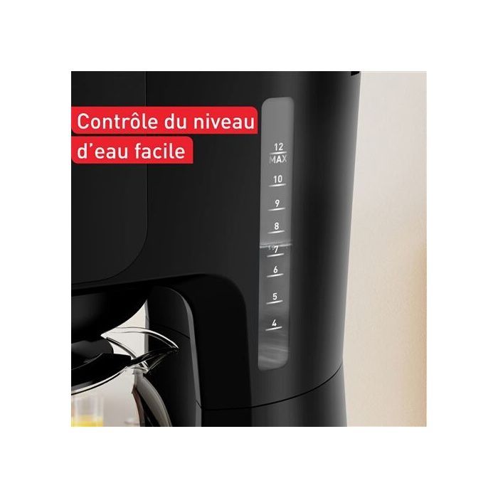 Cafetière filtre programmable - Tefal - Equinox CM520810 - 900 W - Noir - Café moulu