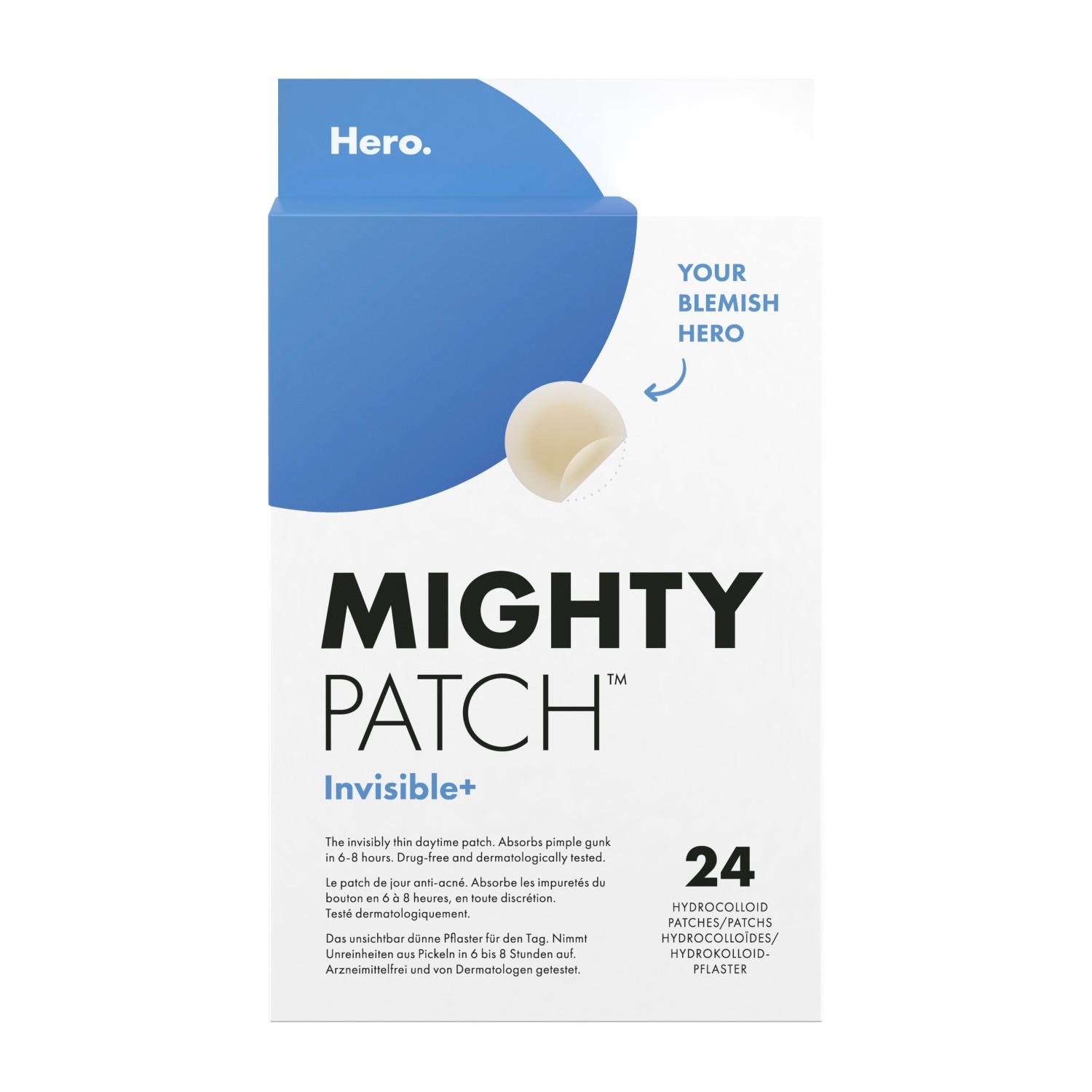 HERO Anti-Pimple Care Mighty Flaster Invisible+ - 24 flastera