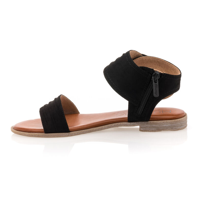 Svarte sandaler / sko med åpen tå til dame