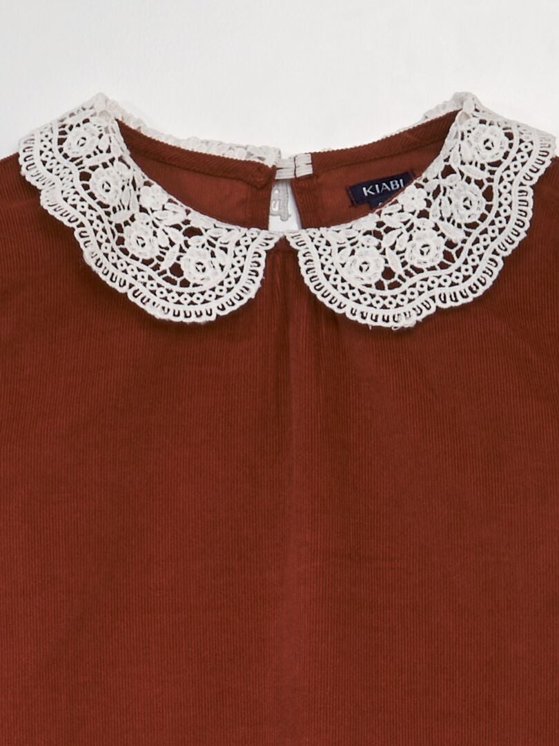 Blusa de veludo - MARROM