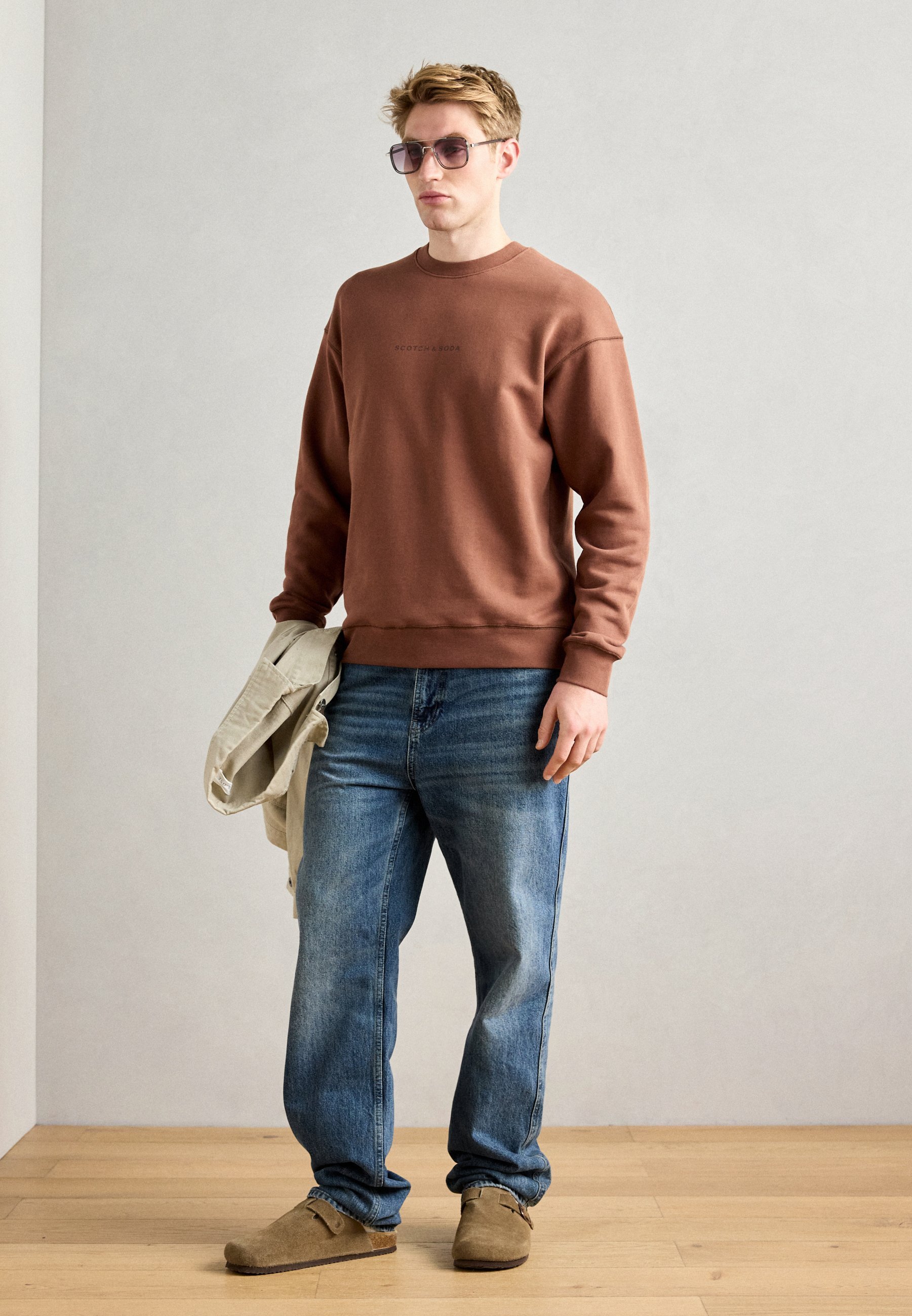 Scotch & Soda SEIZOENSGEBONDEN CORE LOGO - Sweatshirt - zacht silt
