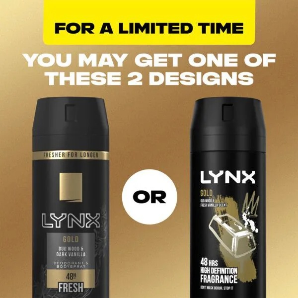 Lynx Deodorant Körperspray Aerosol Gold 150ml