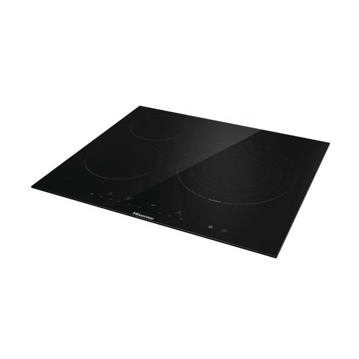Piano cottura in vetroceramica Hisense da 60 cm a 3 fuochi, 5700 W, nero - E6332BSCE