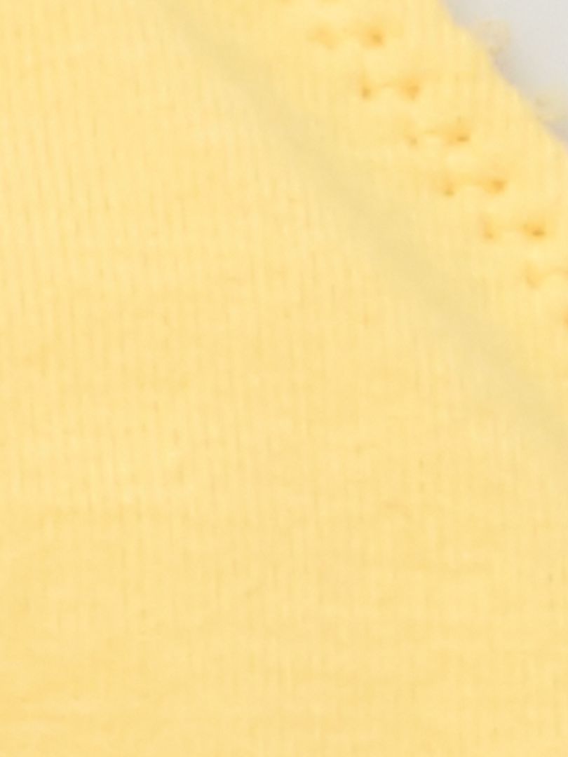 Sutiã Triângulo com Estampa de Estrelas - Creme e Amarelo