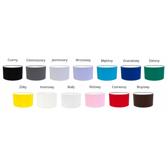 Cilindervormige lampenkap - Light-Home - Matero 2170/35 - 13 kleuren - Stof en metaal